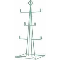 Premier Housewares 6 Cup Mug Tree, Green Finish, Green