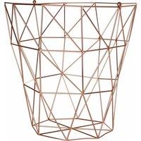 Premier Housewares Storage Basket, Copper Finish, Iron Wire, Brown