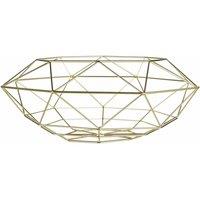 Premier Housewares Fruit Basket, Gold Finish, Iron Wire, Gold
