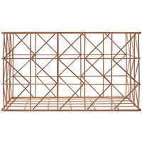 Premier Housewares Rectangular Basket, Copper Plated Wire, Small, Brown