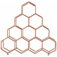 Premier Housewares 10 Bottle Spice Rack, Copper Plated, Brown