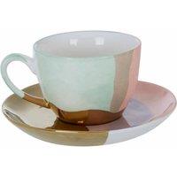 Premier Housewares Hand Painted Cup & Saucer, Multi