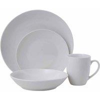 Premier Housewares 16pc Dinner Set, White, White