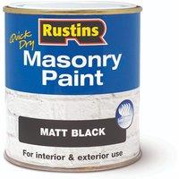 Rustins Quick Dry Masonry Paint Black 500ml