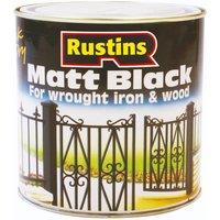 Rustins Black Matt Paint 250ml