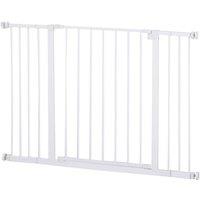 PawHut Pressure Fitted Pet Dog Safety Gate, White
