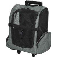 PawHut Pet Travel Backpack Bag w/ Trolley - Grey, Grey