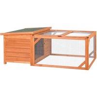 PawHut Rabbit Hutch Off-ground - Small Animal House - Orange, Orange
