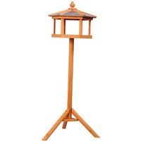 PawHut Bird Table Feeder/Coop Station, Brown