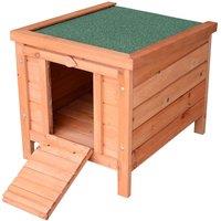 PawHut Wooden Rabbit/Guinea Pig/Ferret Cage, Brown