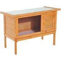 PawHut Wooden Rabbit/Guinea Pig Elevated House Cage, Brown