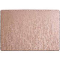 Maison Placemats, Set of 4 Leather Effect, Rectangle/ pearl Fringe, Gold