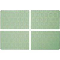 Frosted Deco Frosted Deco Placemats, Set of 4, Green, Green