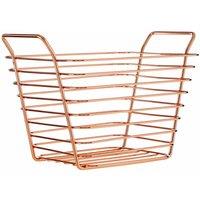 Maison Shine Wire Basket, Iron, Rose Gold, Gold