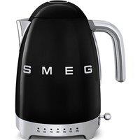Smeg KLF04BLUK 50s Retro Style 1.7L 3KW Jug Kettle with Variable Temperature - Black, Black