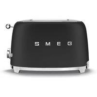 Smeg TSF01BLMUK 50s Retro Style 2 Slice Toaster - Matte Black, Black