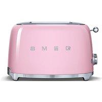 Smeg TSF01PKUK 50s Retro Style 2 Slice Toaster - Pink, Pink