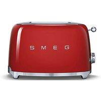 Smeg TSF01RDUK 50s Retro Style 2 Slice Toaster - Red, Red