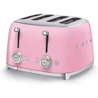 Smeg TSF03PKUK 50s Retro Style 4 Slot Toaster - Pink, Pink
