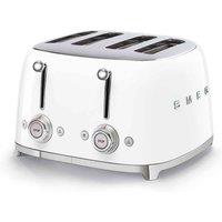 Smeg TSF03WHUK 50s Retro Style 4 Slot Toaster - White, White