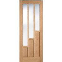 LPD Doors LPD (W) 27 inch Oak Coventry Glazed 3L Pre-Finished Internal Door