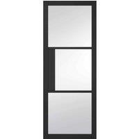 LPD Doors LPD (W) 33 inch Black Tribeca Glazed 3L Internal Door