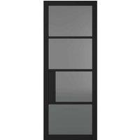 LPD Doors LPD (W) 30 inch Black Chelsea Glazed 4L Tinted Internal Door