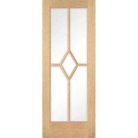 LPD Doors LPD (W) 27 inch Oak Reims Glazed 5L Pre-finished Internal Door