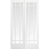 LPD Doors LPD (W) 46 inch White Manhattan Glazed 9L Pair Internal French Door