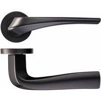 LPD Ironmongery Draco Matt Black Privacy Handle Hardware Pack Internal Hardware D6 xW12.8 xH5cm