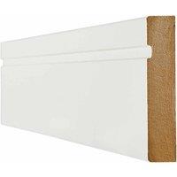 LPD White Primed Skirting Single Groove Internal Door Accessory D1.8 xW9.5 xH300cm, White