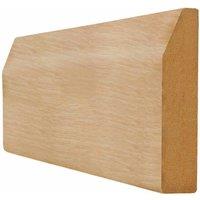 LPD Oak Skirting Chamfered Internal Door Accessory D1.8 xW14.8 xH300cm, Brown