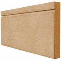 LPD Oak Skirting Single Groove Internal Door Accessory D1.8 xW14.8 xH300cm, Brown