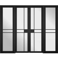 LPD Doors LPD (W) 24 inch Room Divider Black Greenwich W8 Internal Room Divider