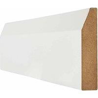LPD White Primed Skirting Chamfered Internal Door Accessory D1.8 xW14.6 xH300cm, White