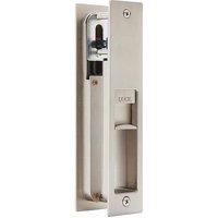 LPD Ironmongery Gemini Satin Chrome Pocket Door Privacy Sliding Lock Internal Hardware D3.2 xW3.7 xH18cm