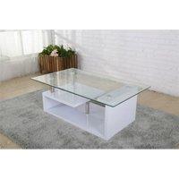 Bernard Glass Coffee Table High Gloss White