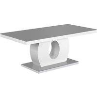Edenhall Grey Glass Coffee Table Grey And White High Gloss, Grey