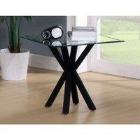 Langley Gloss Lamp Table Black, Black