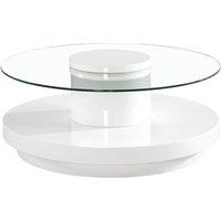 Nebula Coffee Table Round White High Gloss, White