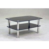 Togo Black Glass Coffee Table, Black