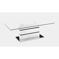 Yoki Glass Coffee Table White And Black, White