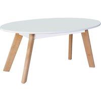 Belgium Oval Coffee Table White, White