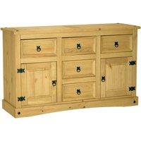 Heartlands Furniture Corona Buffet 2 Doors 5 Drawers, Brown