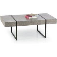 Sierra Coffee Table Stone with Black Metal Legs