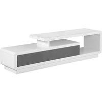 Cavalier High Gloss TV Cabinet White And Grey, White
