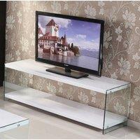 Marco White High Gloss And Glass Tv Unit, White