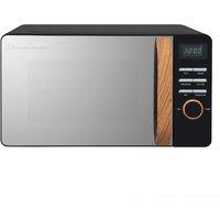 Russell Hobbs RHMD714B-N Scandi 17L 700W Digital Microwave - Black with Wooden Effect Handle