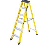 TB Davies 6 Tread Heavy-Duty Fibreglass Swingback Step Ladder