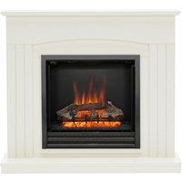 Be Modern 2kW Linmere 44" Electric Fireplace Suite - Soft White, White